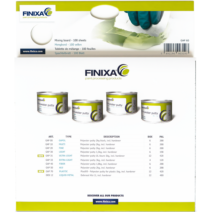 Finixa Mengbord 100 vellen 100 st.