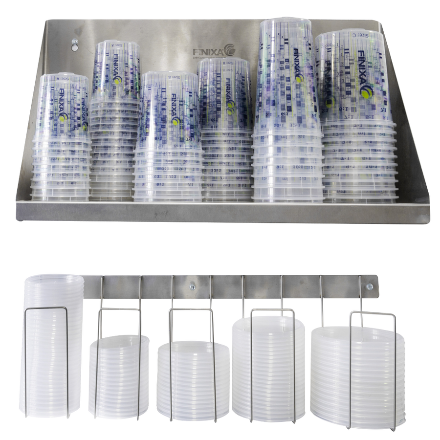 Finixa Dispenser voor mengbekers & deksels