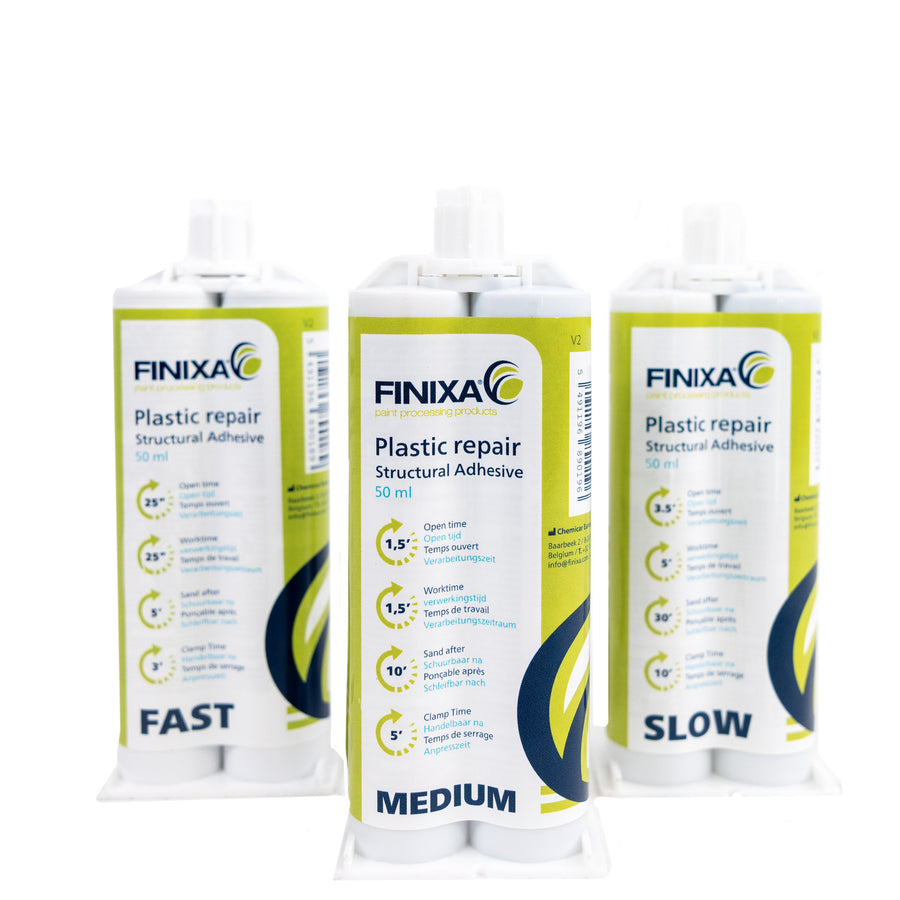 Finixa Kunststofreparatieset snel 2.5' - 50 ml zwart
