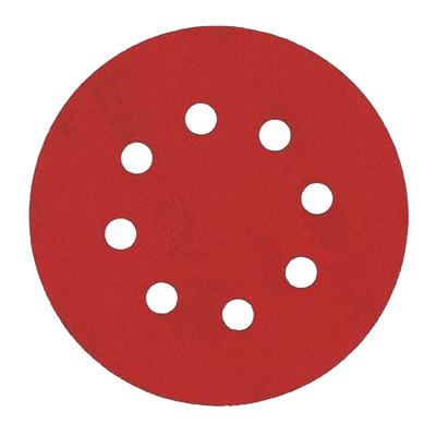 Finixa Schuurschijf Ø 125 mm - 8 gaten rood P320 100 vl