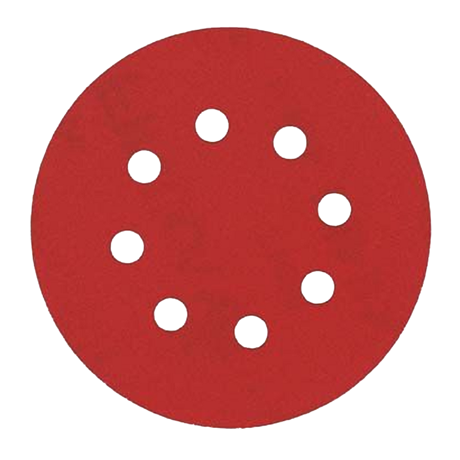 Finixa Schuurschijf Ø 125 mm - 8 gaten rood P320 100 vl