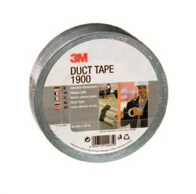 3M 1900 Economy Duct Tape 50mm x 50mtr Zwart